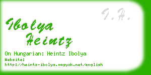 ibolya heintz business card